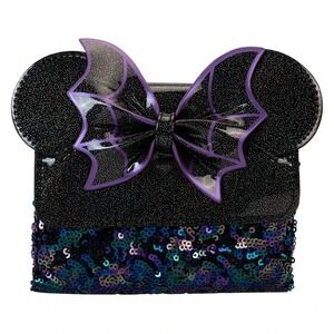 Loungefly Disney Minnie Mouse Spiderweb Sequin Flap Wallet Exclusive